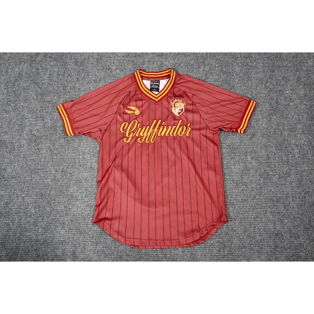 Harry Potter BoxLunch Gryffindor Quidditch Jersey Maroon Gold Pinstripe Mens S